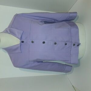 Christopher And Banks Light Purple Denim Jean Jacket Size Petite Large